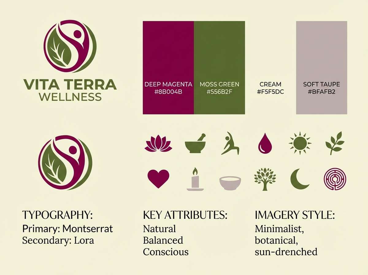 wellness brand board layout