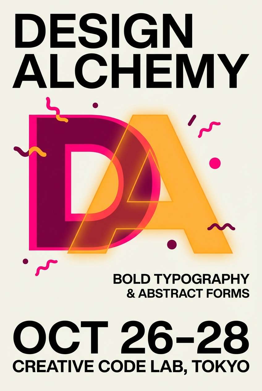 neon event poster design