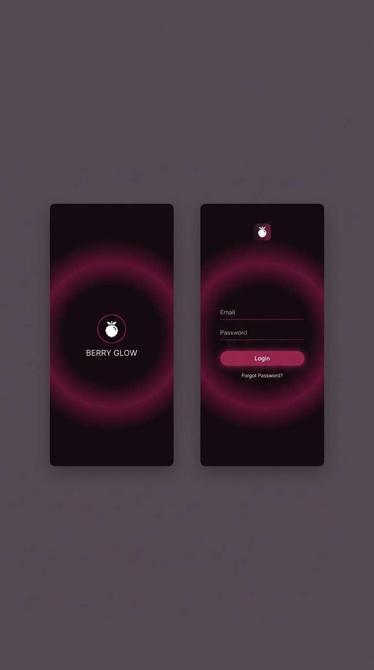 berry app splash ui