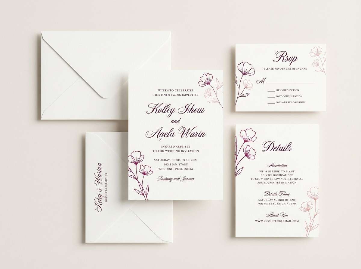 wedding invitation suite design