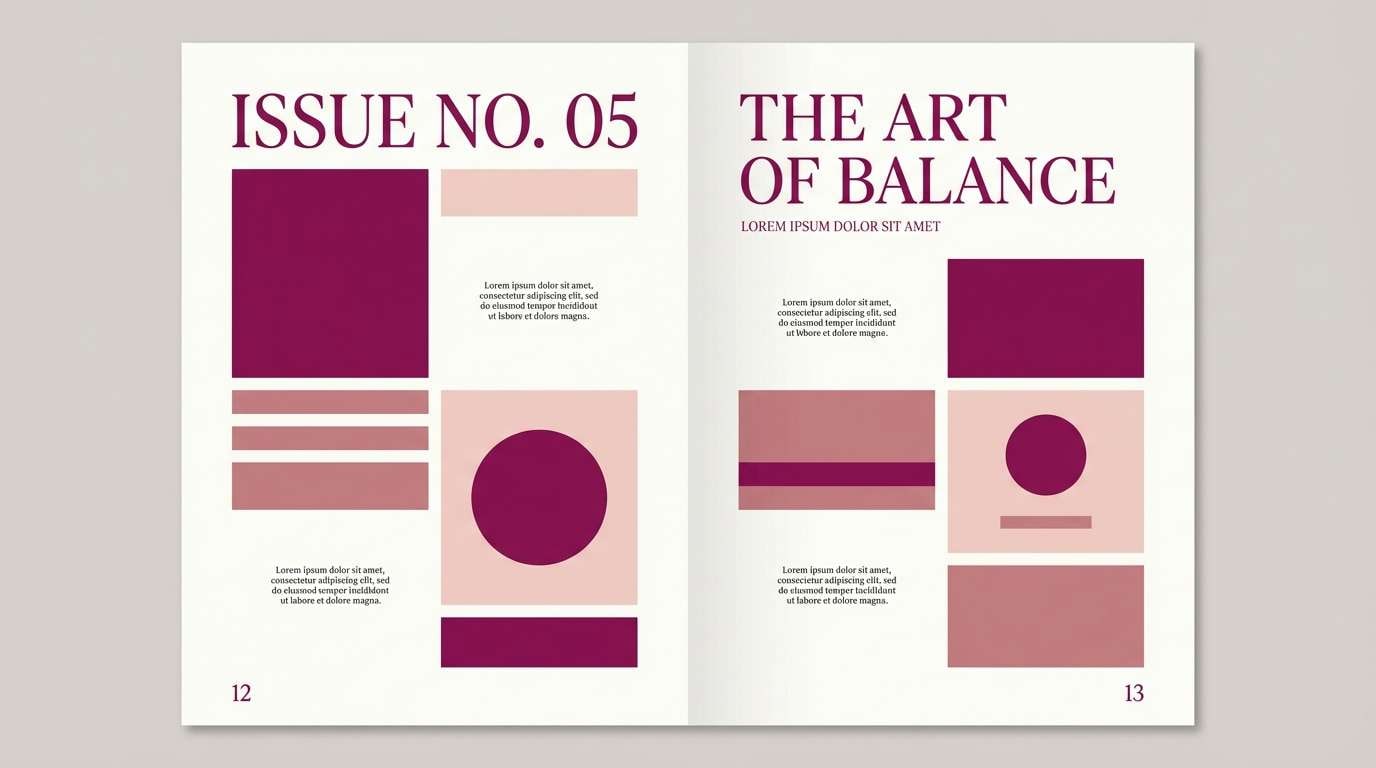 magazine layout mock