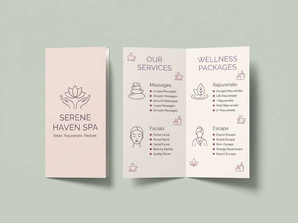 spa brochure layout