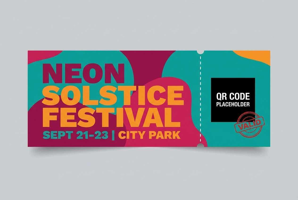 festival ticket design