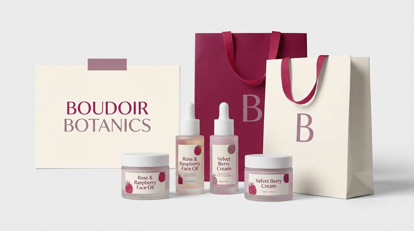 beauty brand identity set