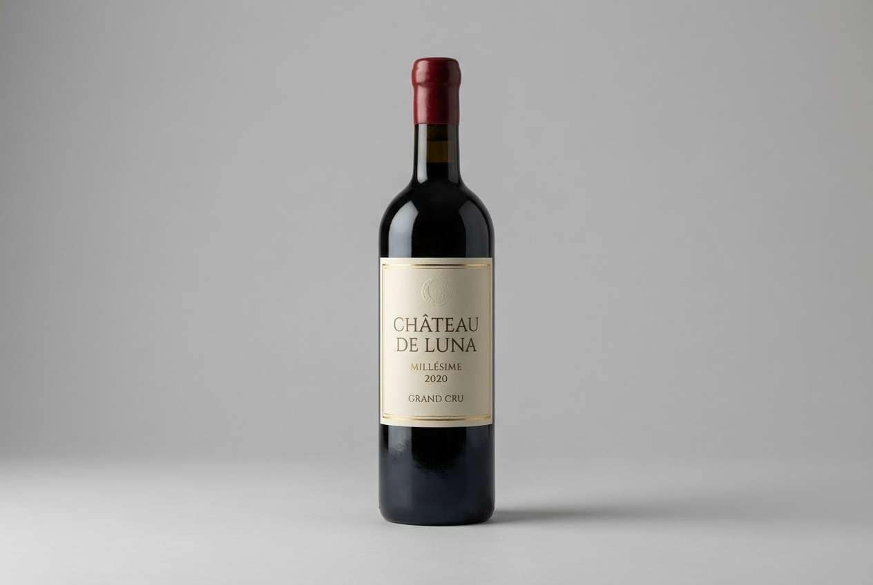 deep plum wine label