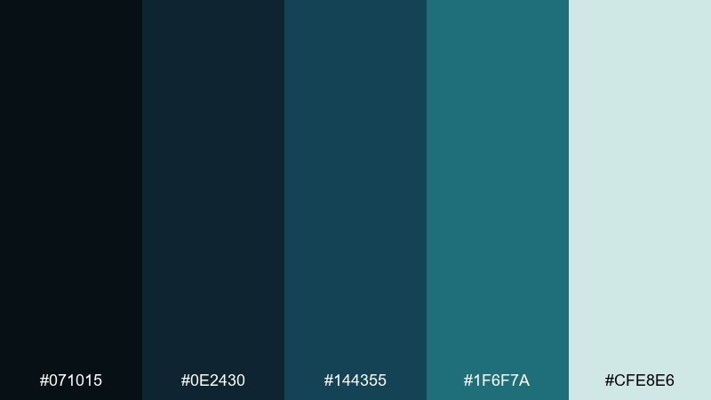 deep sea eclipse eclipse color palette with hex codes