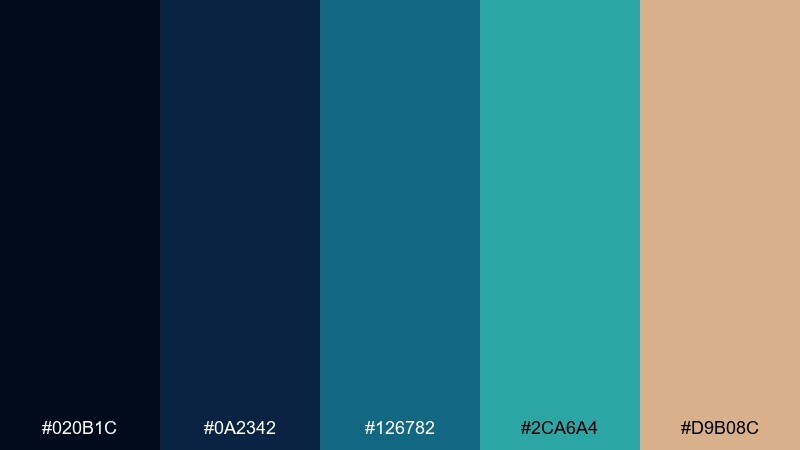 deep sea luxury color palette with hex codes