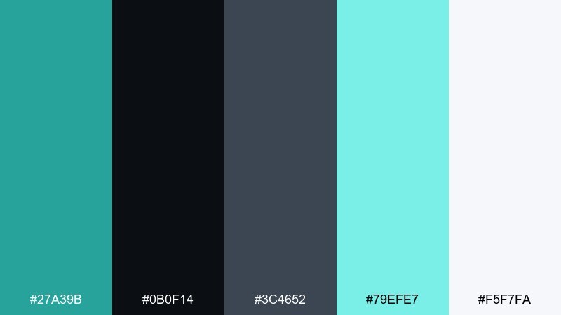 deep space ui verdigris color palette with hex codes
