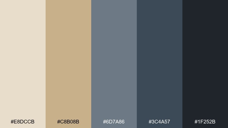 denim and dune wild west color palette with hex codes