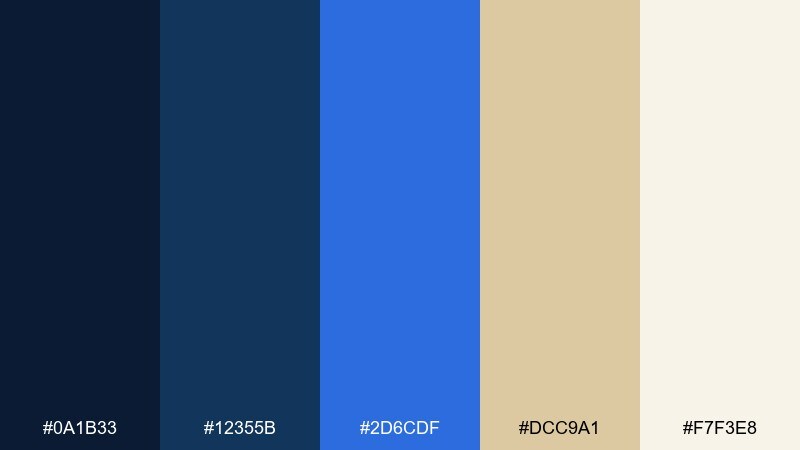 denim & oat color palette with hex codes
