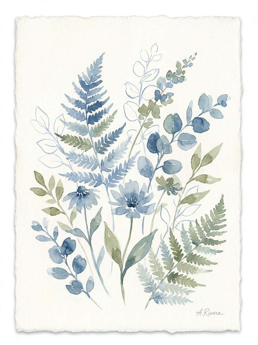 watercolor botanical print