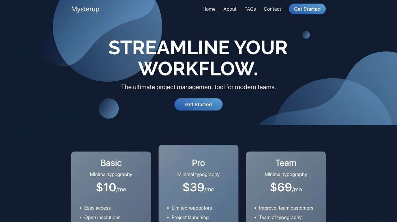 saas hero pricing ui