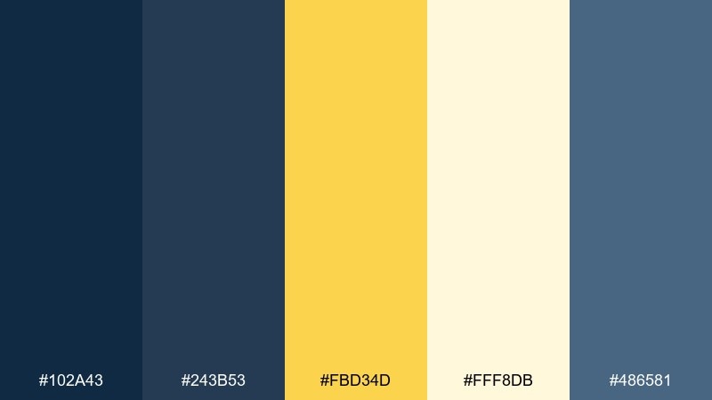denim daffodil dark blue and yellow combination with hex codes