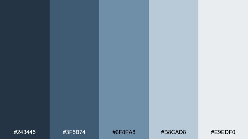 denim drift color palette with hex codes