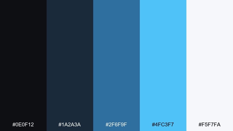 denim eclipse color palette with hex codes