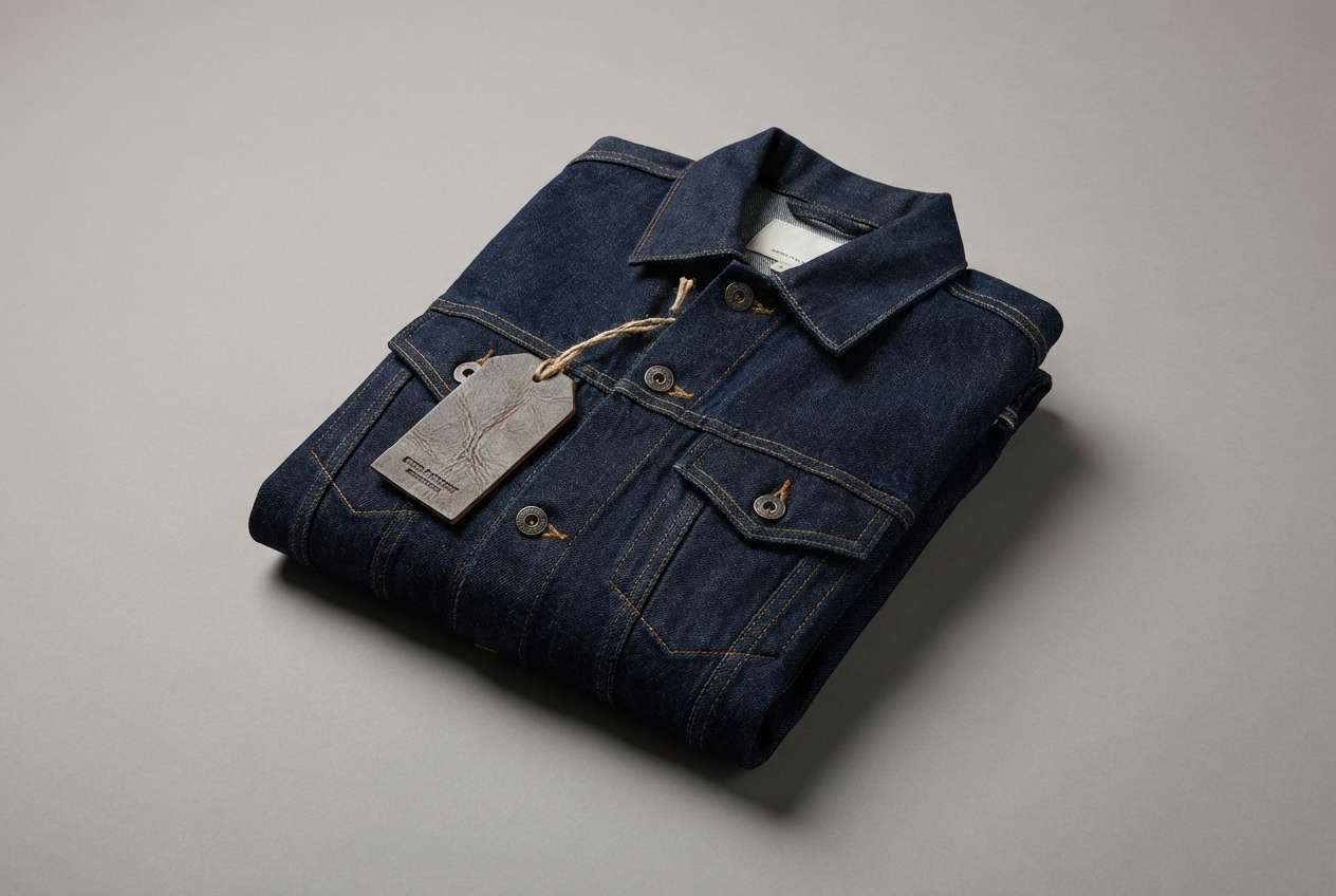 denim jacket studio shot