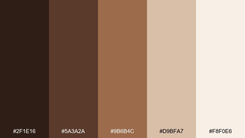 desert bark color palette with hex codes
