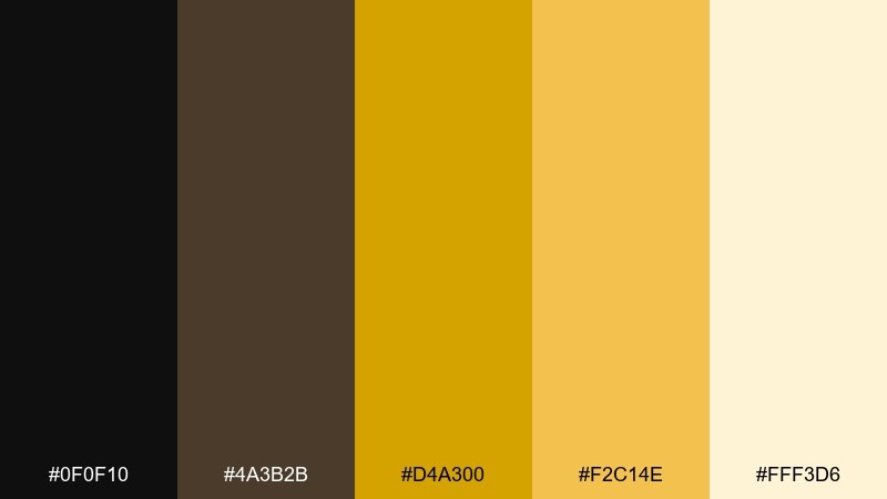 desert bee color palette with hex codes
