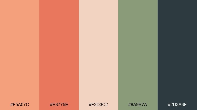 desert bloom color palette with hex codes