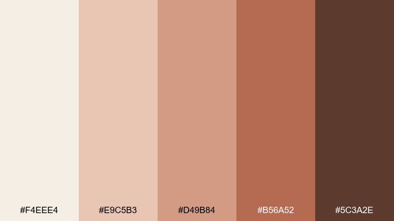 desert bloom eggshell color palette with hex codes