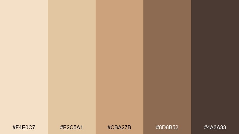 desert champagne champagne beige color palette with hex codes