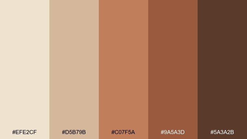 desert clay color palette with hex codes