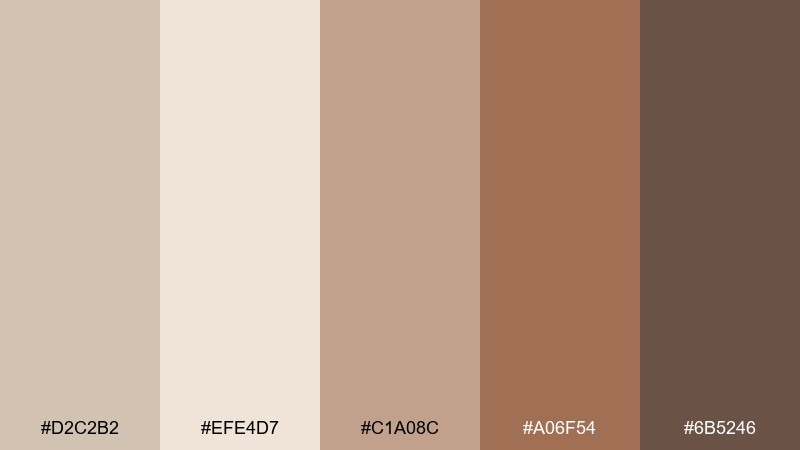 desert clay color palette with hex codes