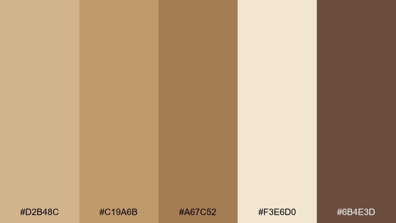 desert clay neutrals color palette with hex codes