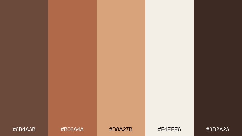 desert clay umber color palette with hex codes