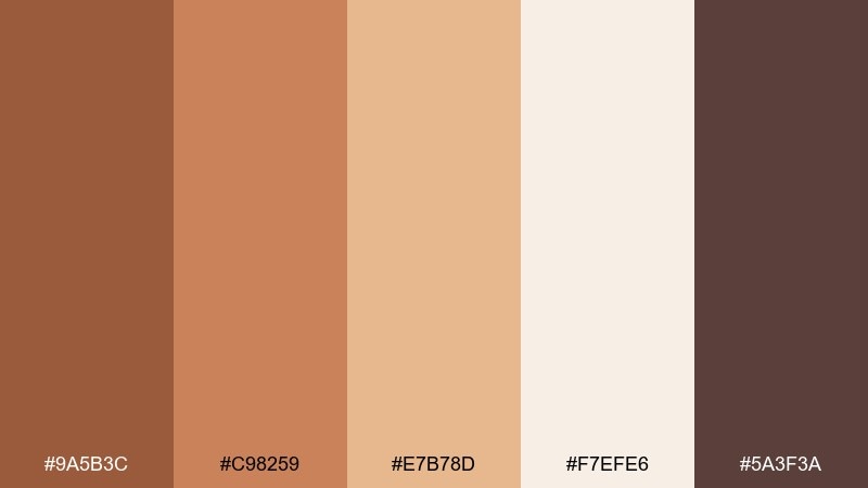 desert copper dusk color palette with hex codes