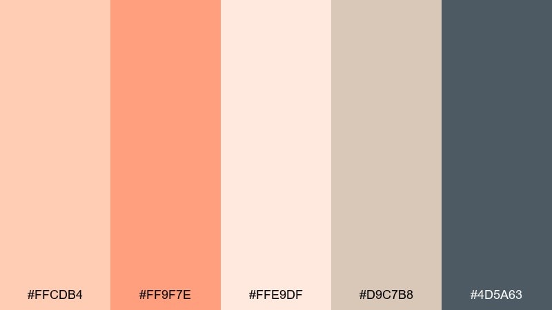desert daybreak color palette with hex codes