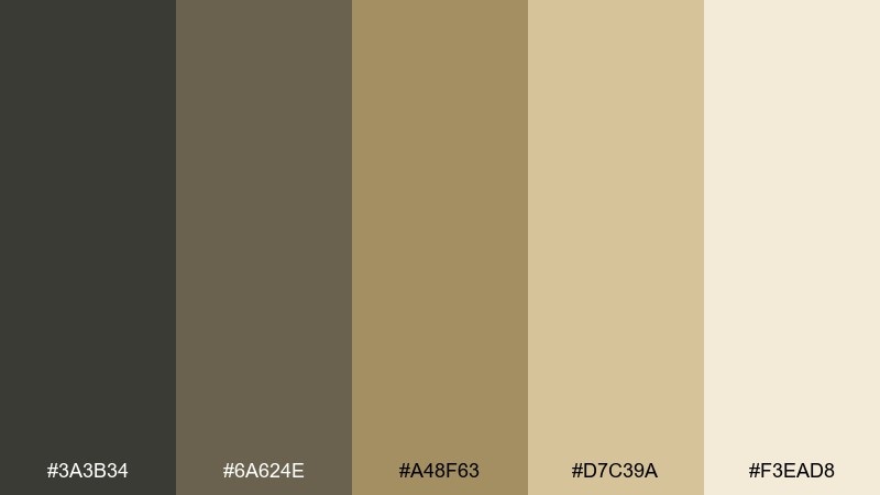 desert drill army color palette with hex codes
