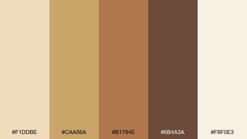 desert dune glam color palette with hex codes