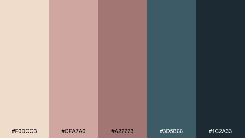 desert dusk desert oasis color palette with hex codes