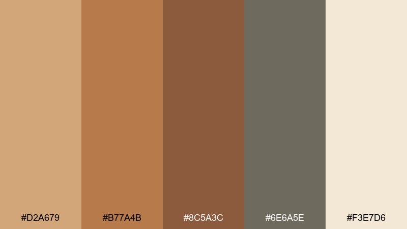 desert dusk earth color palette with hex codes