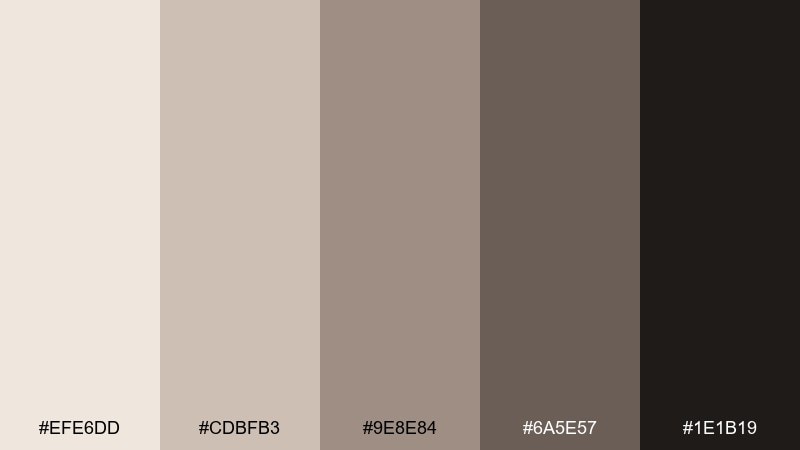desert fog poster color palette with hex codes