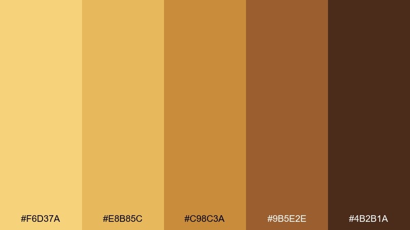 desert honey color palette with hex codes