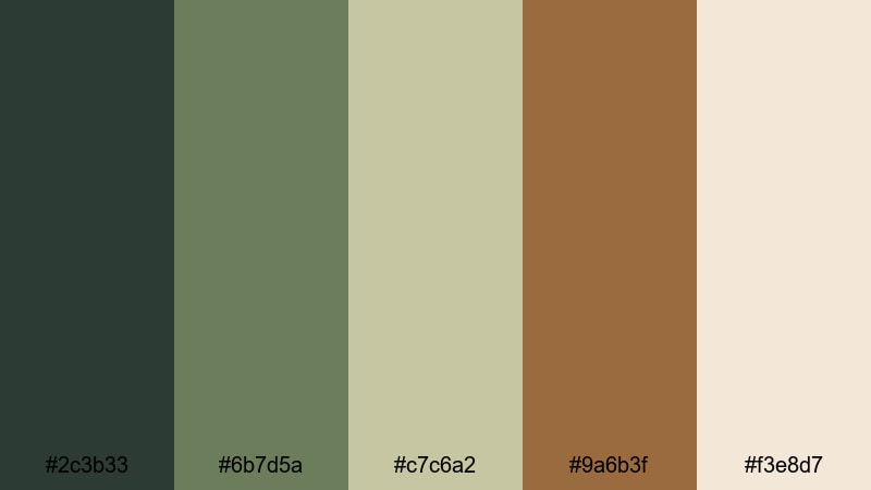 desert juniper color palette with hex codes