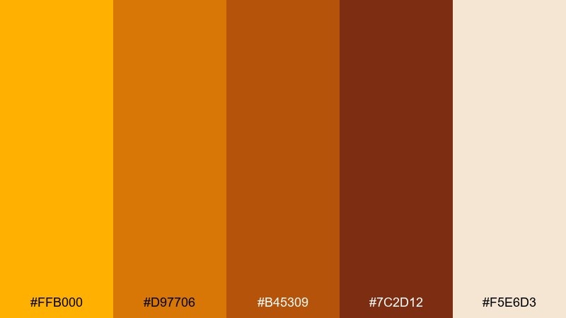 desert lantern amber color palette with hex codes