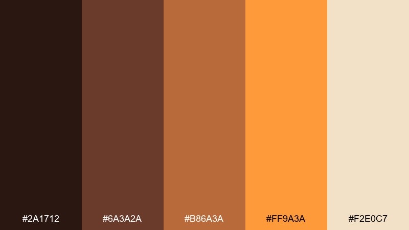 desert lava lava color palette with hex codes