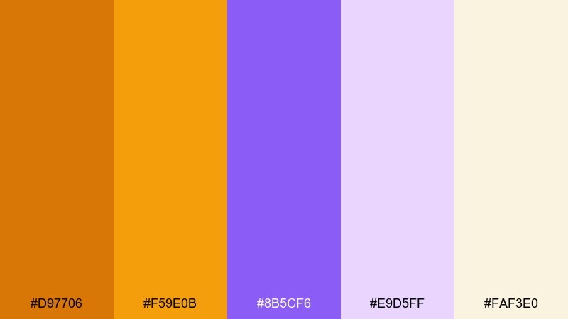 desert lavender color palette with hex codes