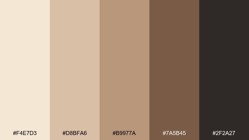desert linen color palette with hex codes