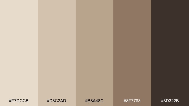desert linen bone color palette with hex codes