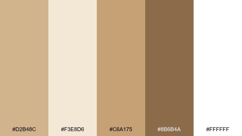 desert linen color palette with hex codes
