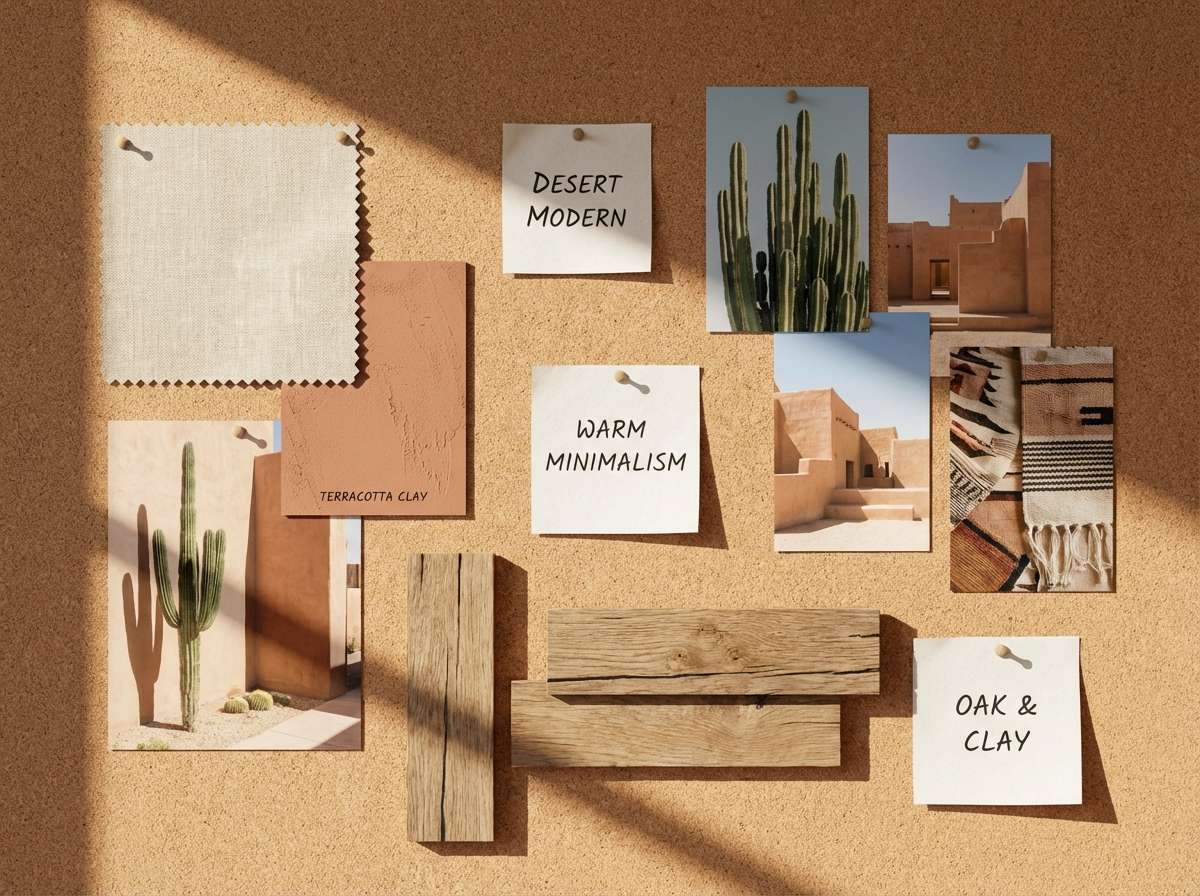 desert living room moodboard