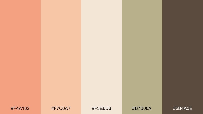desert melon melon color palette with hex codes