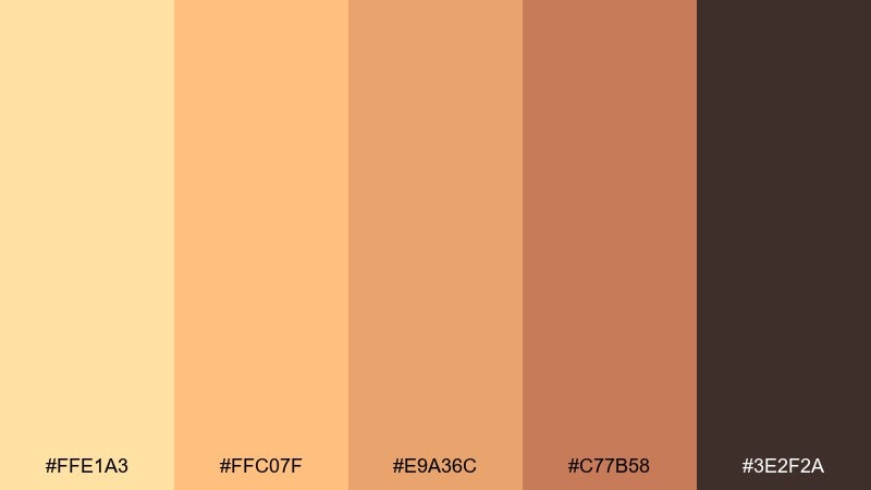 desert nectar color palette with hex codes
