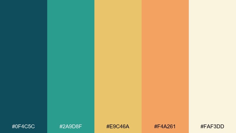 desert oasis color palette with hex codes
