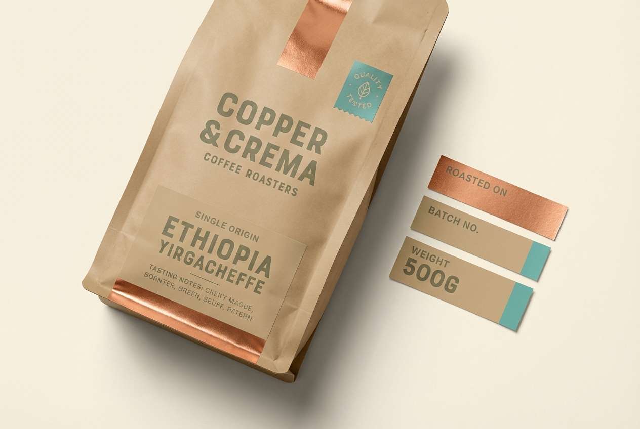 coffee packaging studio shot