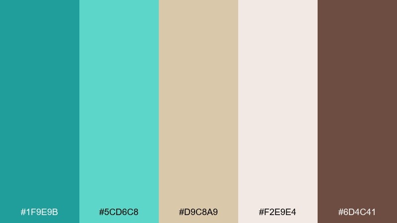desert oasis color palette with hex codes
